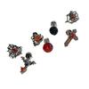 Set of 7 Gothic Inspired Earring Set Intricate Dark Style Earring Set For Creative Expression And Bold Looks