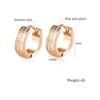 Rockyu Earrings, Women's, Adults, Pink Gold, Titanium Ring Earrings, Simple Design, Hoop Earrings, Hypoallergenic To Metal, 18K Earrings, Binaural