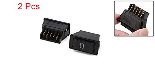 uxcell Power Window Switch Rocker Switch 5 Terminal Black Car