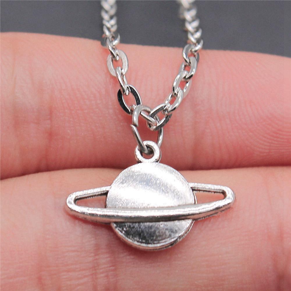 Halskette am Hals 43cm Kette Raumfahrt Reise Kinderschmuck Materialien QN066