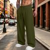 Pantaloni della tuta casual da uomo a vestibilità larga con elastico in vita per l'uso quotidiano