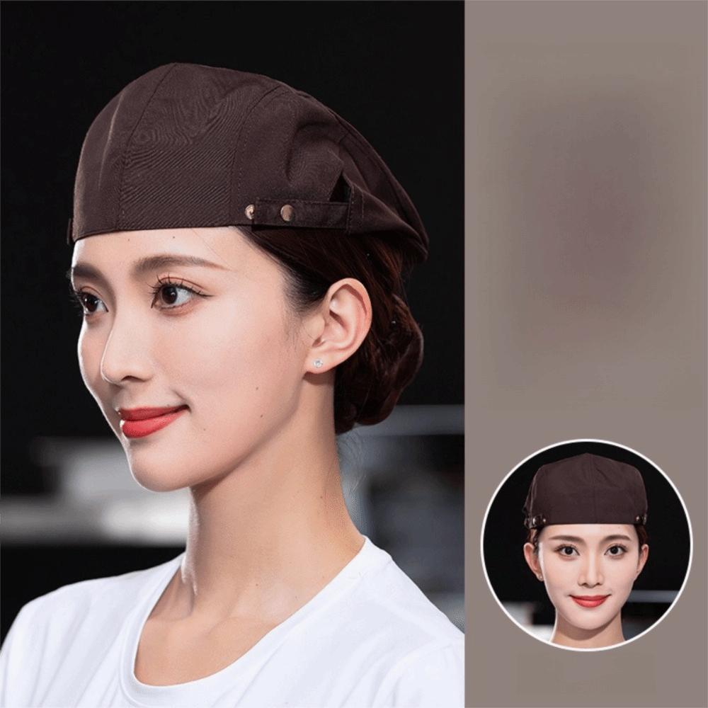 Breathable Beret Hat Comfortable Male Chef Hat Creative Service Cap  Unisex