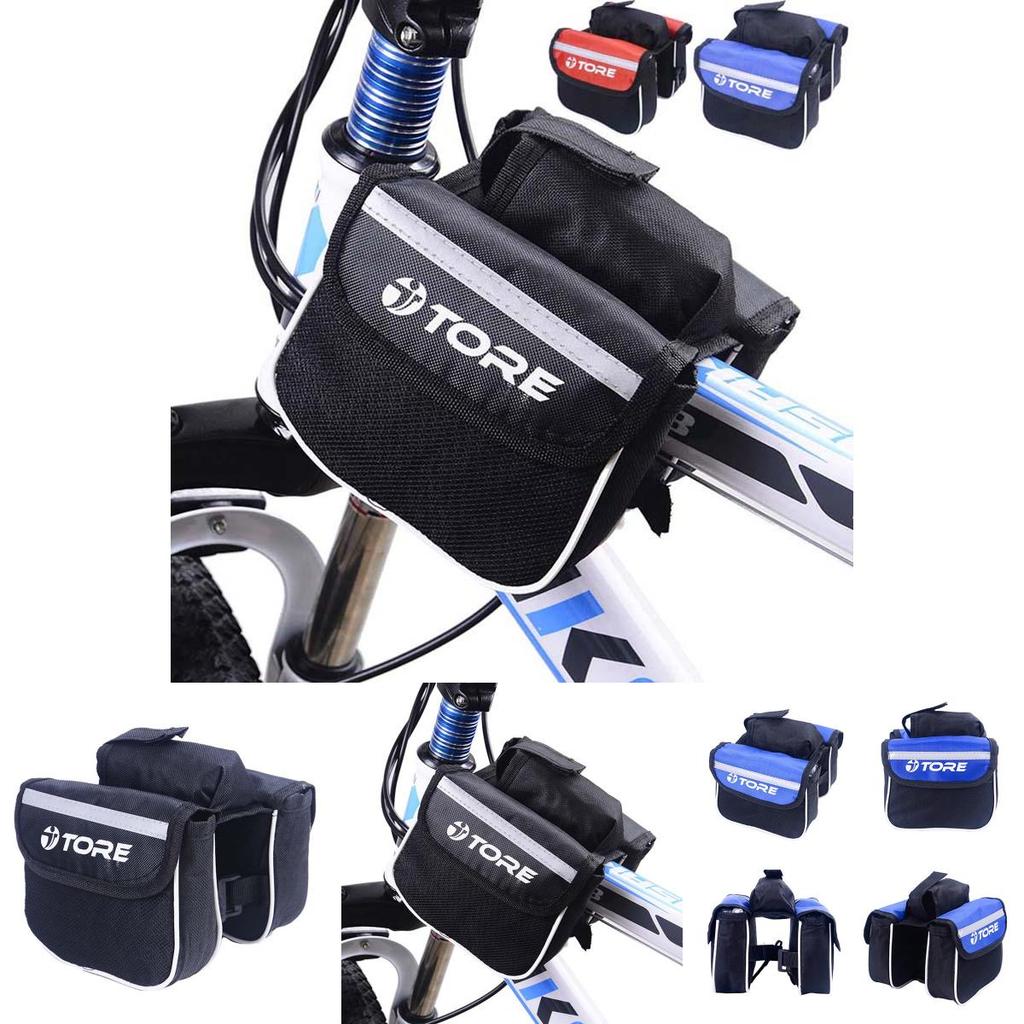 Premium Quality Cycling Bicycle Bike Frame Pannier Saddle Front Tube Bag With Double Sides For All Types Of Bikes