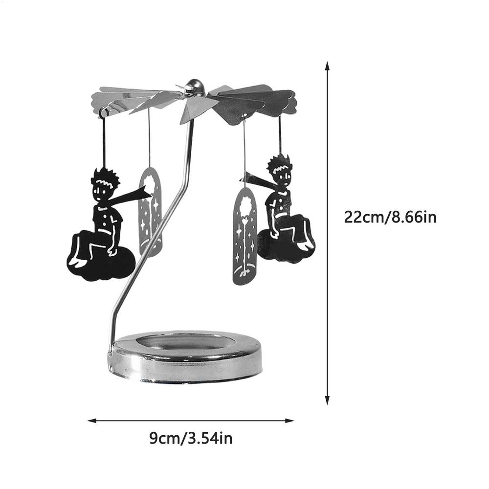 

Rotating Candle Holder Thermal Spinning Candlestick Holder Round Revolving Lantern Dream Decoration Candle Tea Light Holder