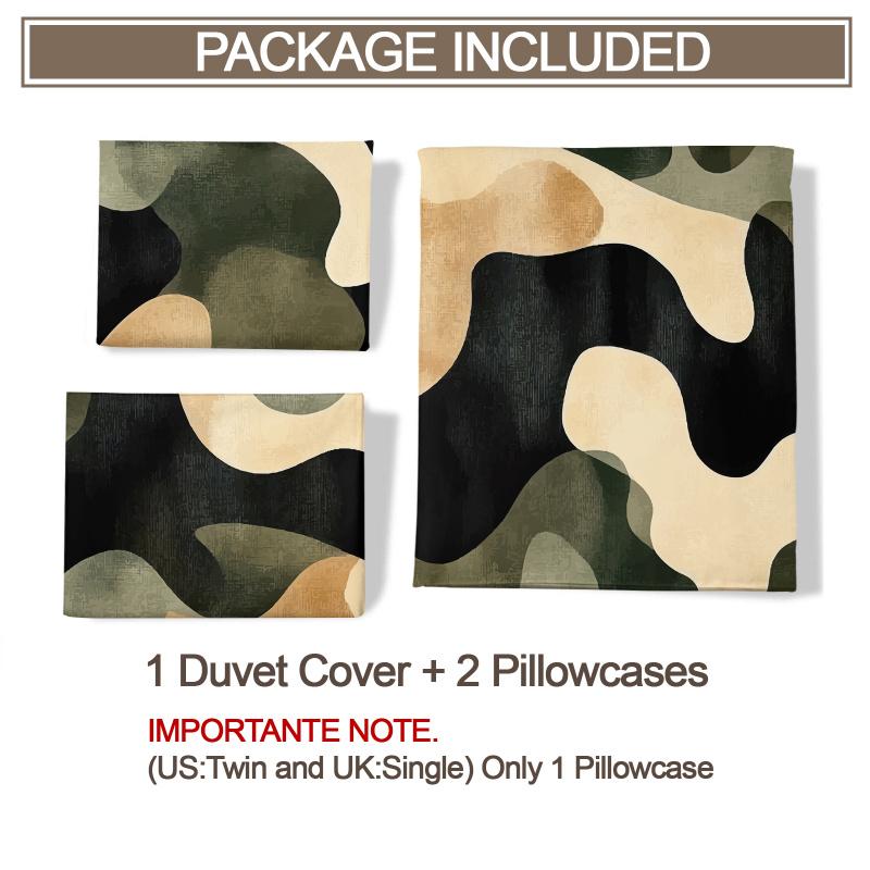 Camouflage Print Bedding Set Military Style Duvet Cover Set No Filler Soft Comfortable Fabric Ideal Home Bedroom Decorations