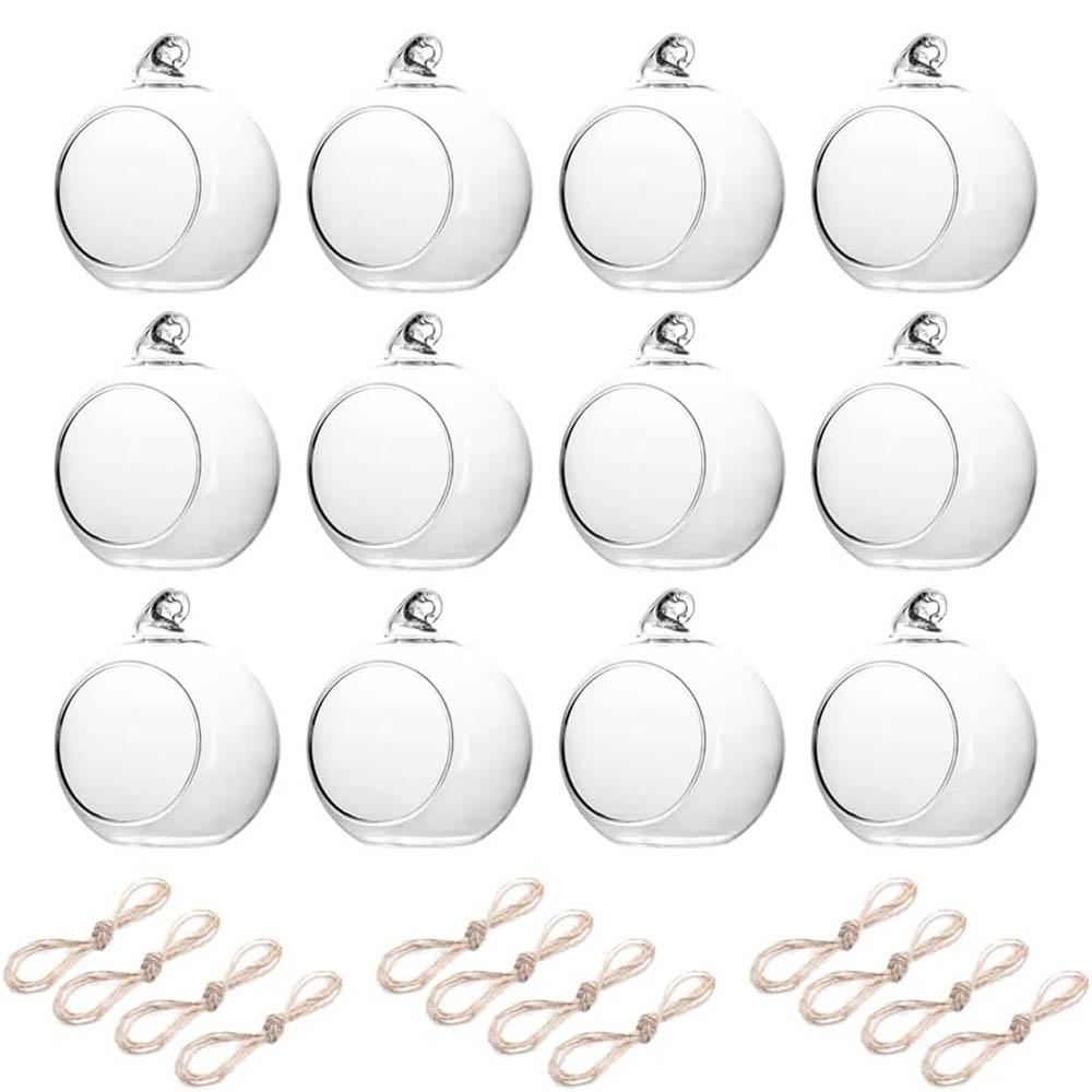 Diameter 6cm/8cm Tea Light Holder Crystal Glass Hanging Candle Holder Romantic Wedding Home Vase Hanging Decoration