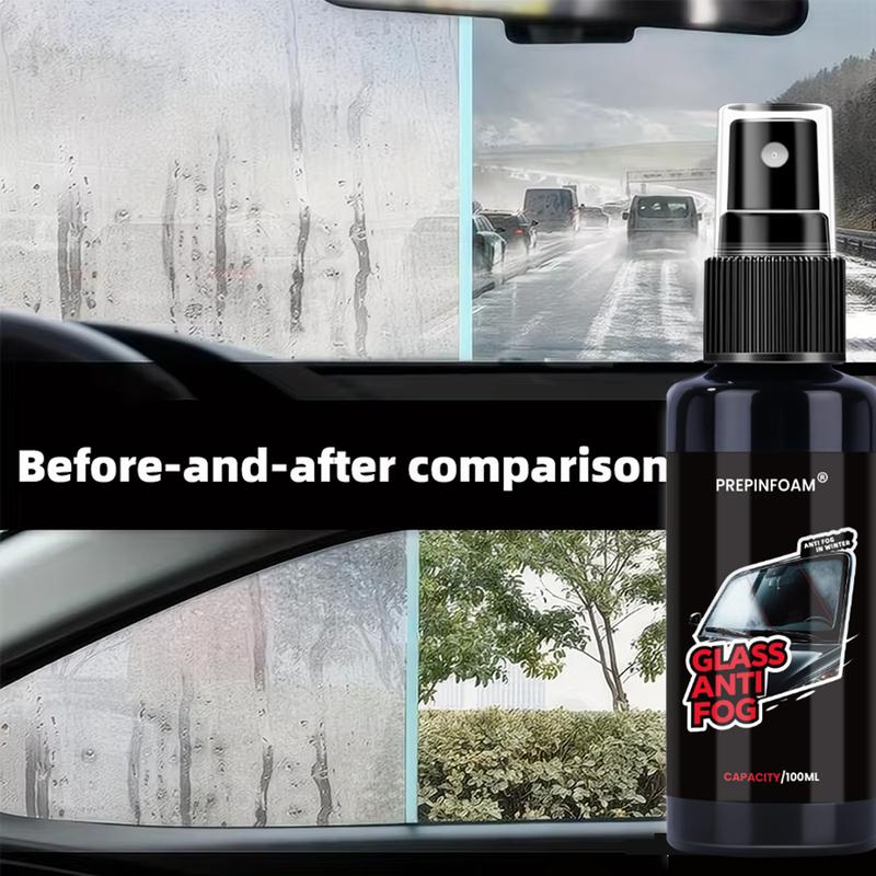 Glass Anti Fog Coating Spray Winter Car Interior Windshield Long Lasting Prevent Fogging Clear Vision Fog Repellent Mirror Clean