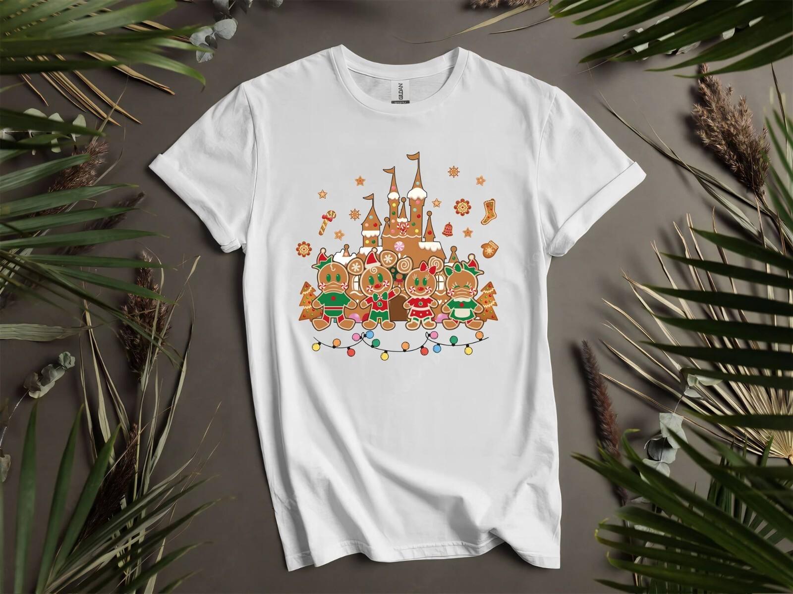 Mickey s Friends Gingerbread T-shirt T shirt Men Women Unisex Tshirt I139 XL