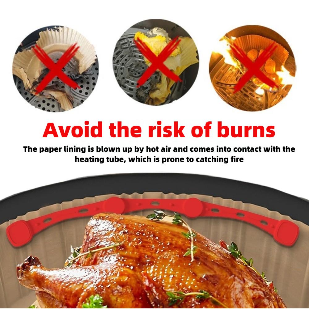 Air Fryer Accessories| Heat-Resistant Reusable Magnets Buckles Designed To Secure Parchment Paper Liners Prevent Paper Burning
