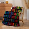 1Pc Monet-Inspired Bookshelf Print Plush Blanket - Thick All-Season Soft Bedspread With Multicolor Book Pattern (Monet'S Library