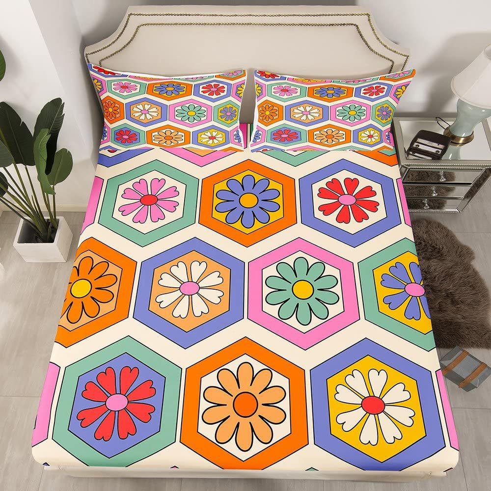 Striped Pattern Bed Hat Three-Piece Digital Printing Bedding Bed Hat Three-Piece Set Children And Adults