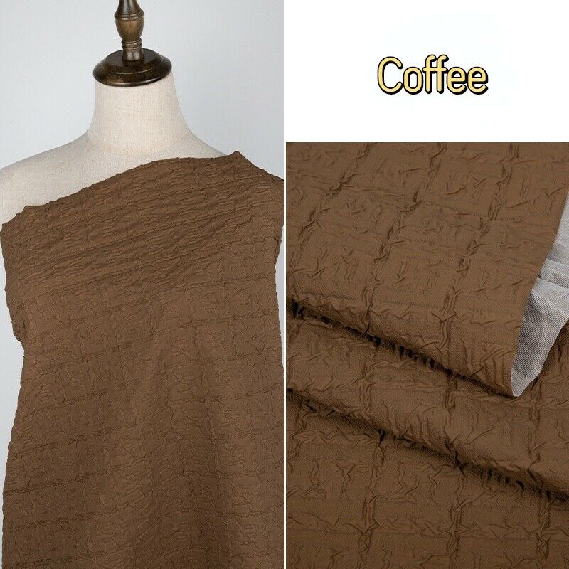 100*140cm Waterproof Embossed Winter Quilted Cotton Fabric For Making Padded Jacket Down Coat Wrinkled Down Jacket Fabric