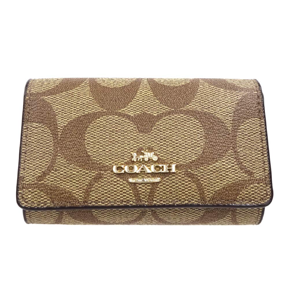 

Ключниця з кільцем для ключів Signature 77998 IME74 Хаки Коричневий [Coach] Жіноча Чоловіча [Товар] коричневий