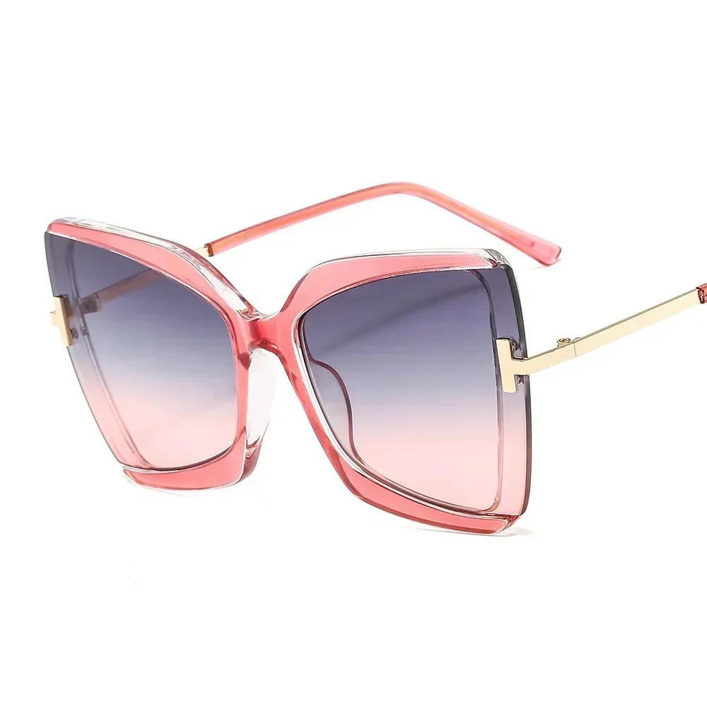 Women's Butterfly Square Sunglasses Fashion Brand Designer Sun Glasses Women Outdoor Street Pography Eyewear UV400 Goggles