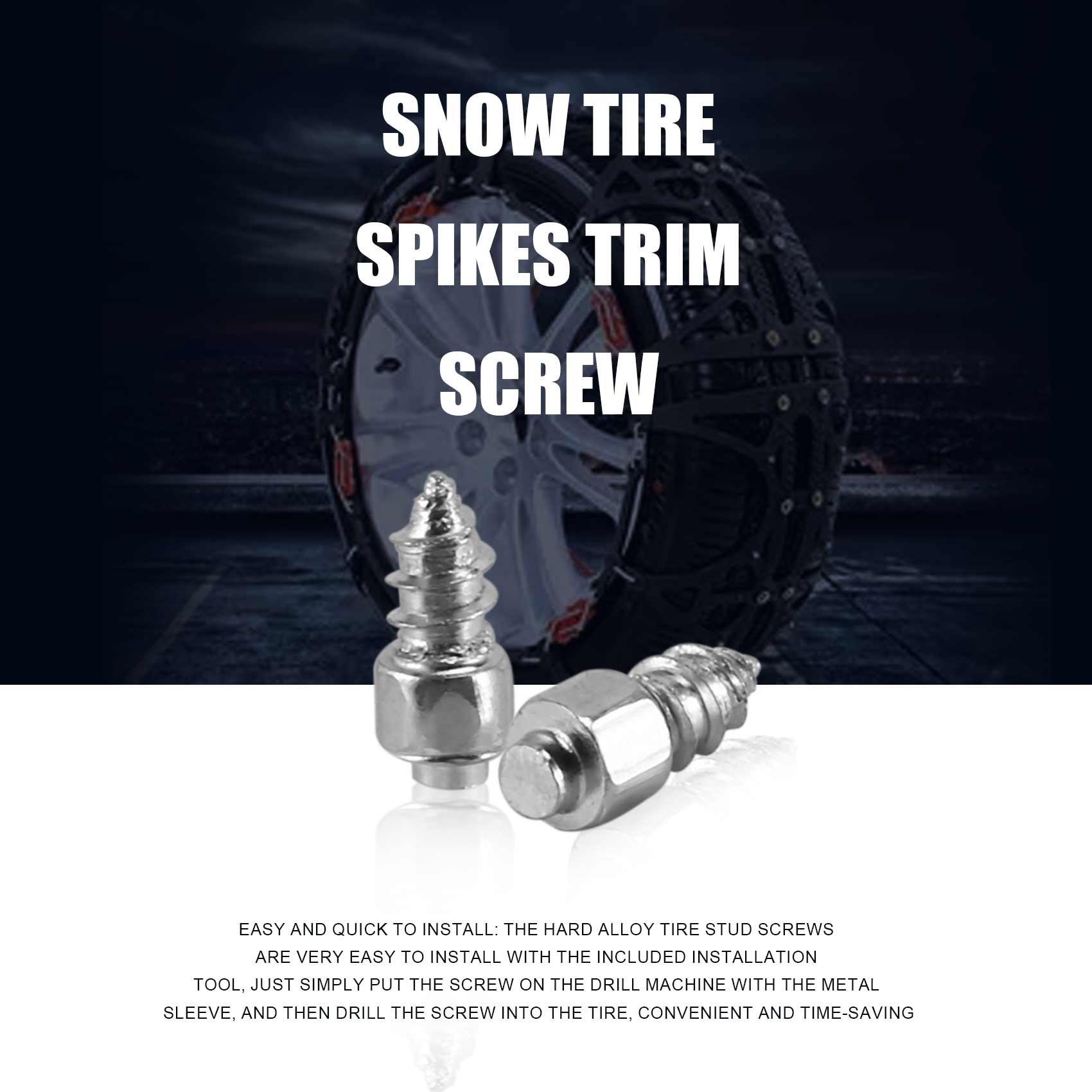 A82E-9 Mm Tire Studs Snow Spikes Anti-Slip Anti-Ice For Car Truck Bicycle Boot Motorcycle ATV SUV Auto серебряный