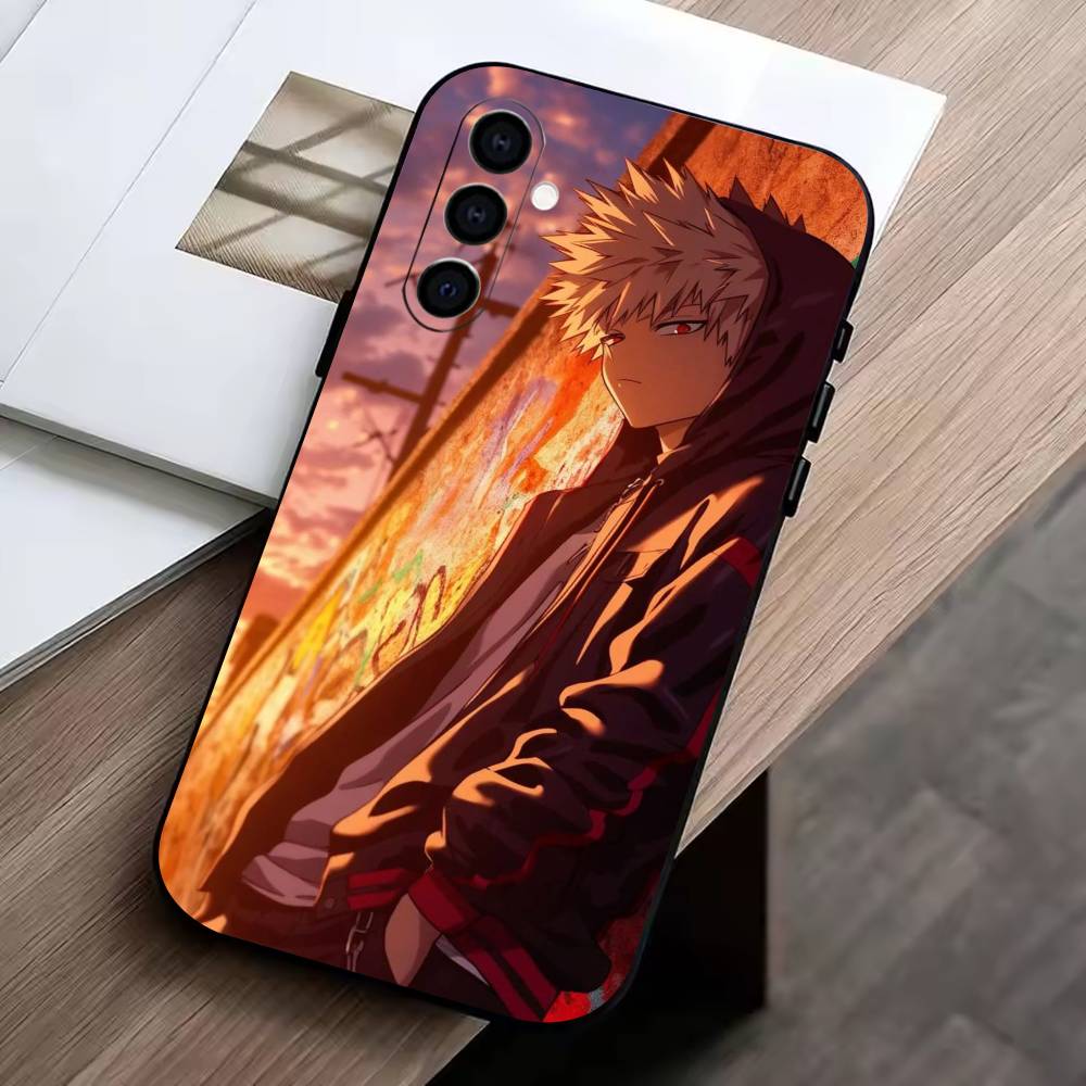 

Hero Academia KK-Katsuki Phone Case For Samsung Galaxy A73,A72,A71,A70,A53,A52,A51,Others Soft Black Cover Samsung a40