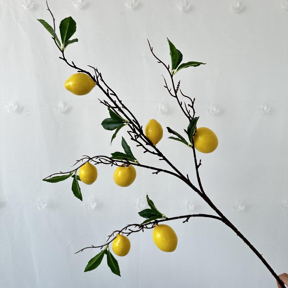 Realistic Artificial Fruit Branches 7 Fruit Multi-Branch Foam Fruits Branches Lifelike Decorative Plastic Fruit Ornaments