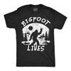 Mens Funny T Shirts Bigfoot Lives Sarcastic Sasquatch Tee For Men