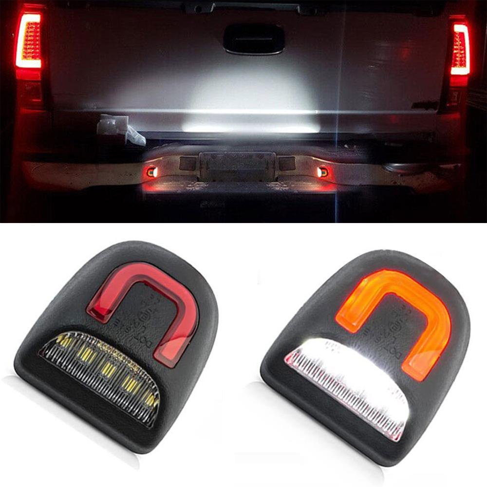 2X Car Number License Plate Light Lamp Bulbs Red White Canbus LED For Chevrolet Chevy Silverado GMC Sierra 1500 2500