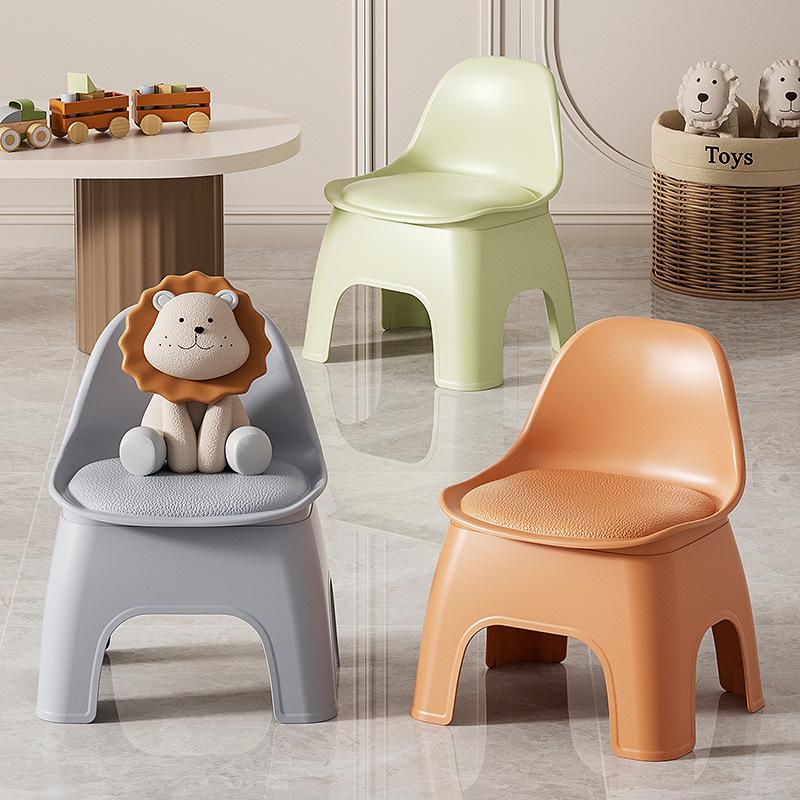 Plastic Circular Stool, Household Chair, Small Stool, Backrest Chair, Sofa, Coffee Table, Low Stool, Modern, Thick, Portable