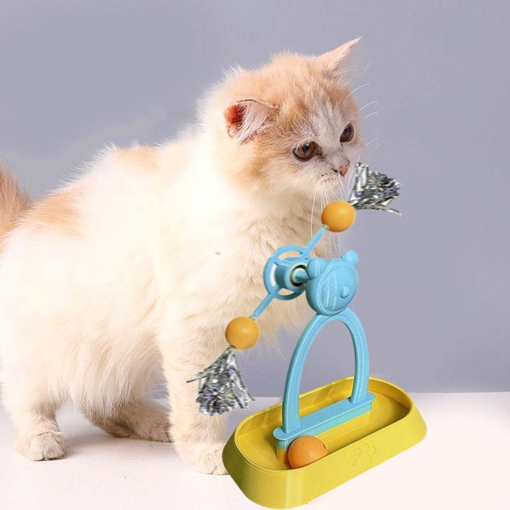 Scratch Resistant Cat Carousel Ball Toys Bite Resistant Cat Entertainment Toys  For Dogs Cats