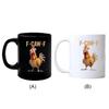 11oz F-Caw-F Ceramic Rooster Coffee Cups with Handle Rooster Crowing Coffee Mugs for Mom Sister Friends Coworkers Home Decor