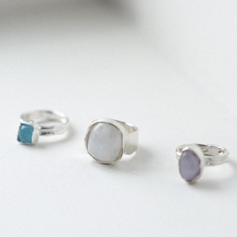 REINDEER THE RAW RING 01-MOONSTONE