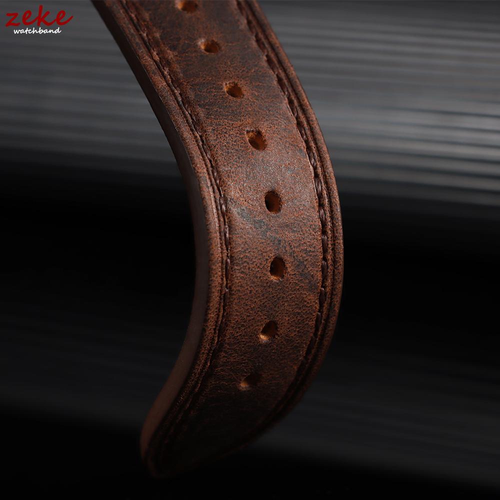 Breathable Genuine Leather Watch Band for Omega Business Crazy Horse Calfskin Strap Sport Bracelet Watchband 20mm 21mm 22mm 24mm