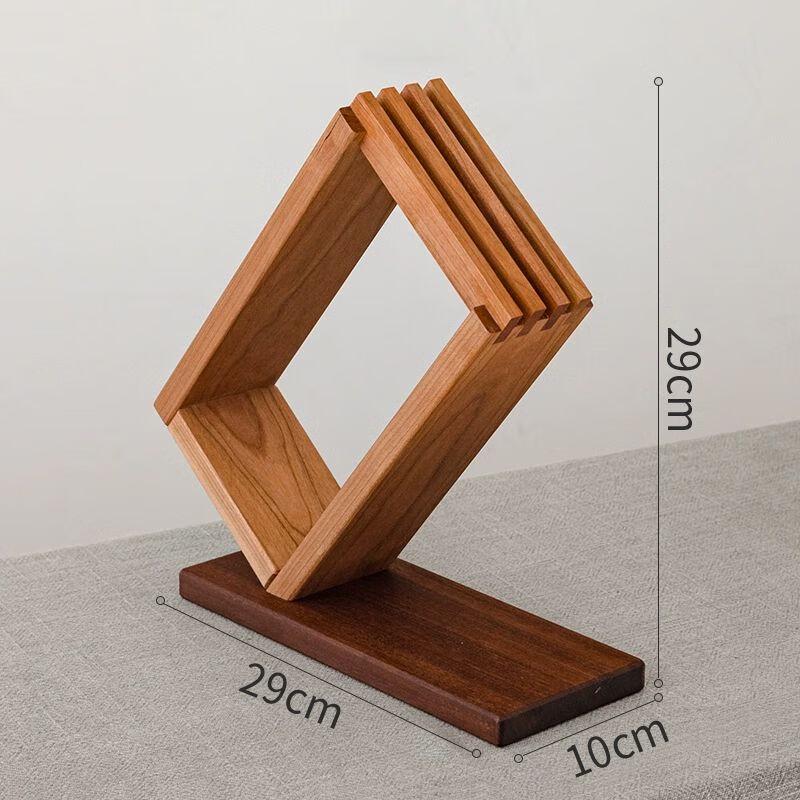 

Solid Wood Kitchen Knife Block with Drainage