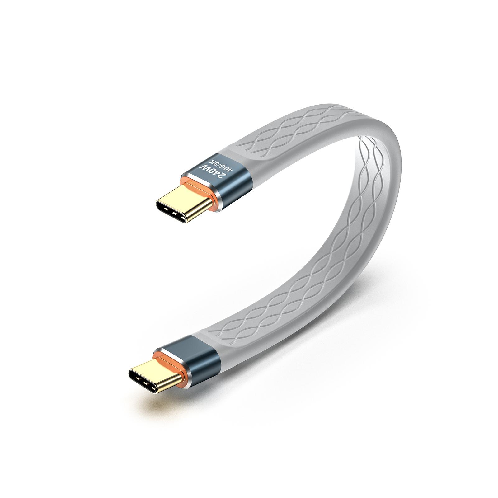 USB C Cable Thunderbolt4 / USB4 Cable 240W Charging USB4 Cable,Support 40Gbps Data Transfer,8K@60Hz Video серый