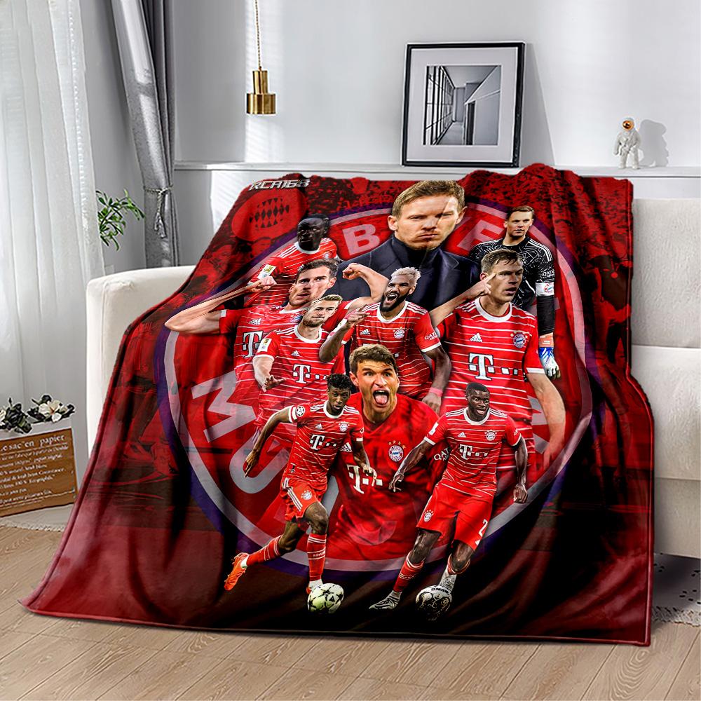 Bayern Munich Blanket Ultra-Soft Suitable for Office Seaside Chair for All Occasions Digital Print Ideal Gift for Friends Family Couples Picnic