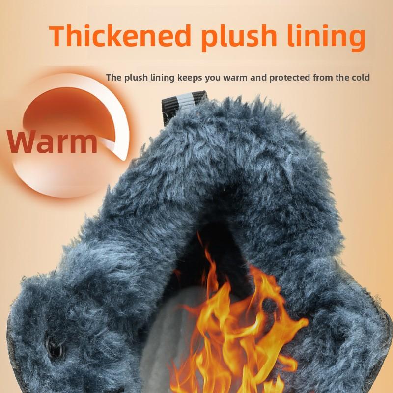 Winter Insulated Safety Shoes with Warm Plush Anti Puncture Work Sneakers with Plastic Toe Construction Waterproof Work Shoes