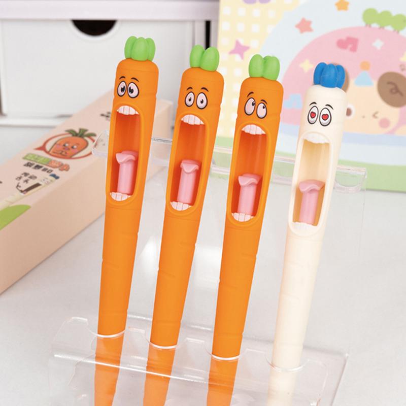 1 Piece Lytwtw'S Amusing Stationery Kawaii Gel Pen School Office Supplies Creative Carrot Funny Recreation Cute Gel Pen