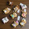 Cartoon Rilakkuma 20th Anniversary Cute Soft Mini Plush Bear Stuffed Doll Keychain Decoration Fun Backpack Charm Pendant Gift