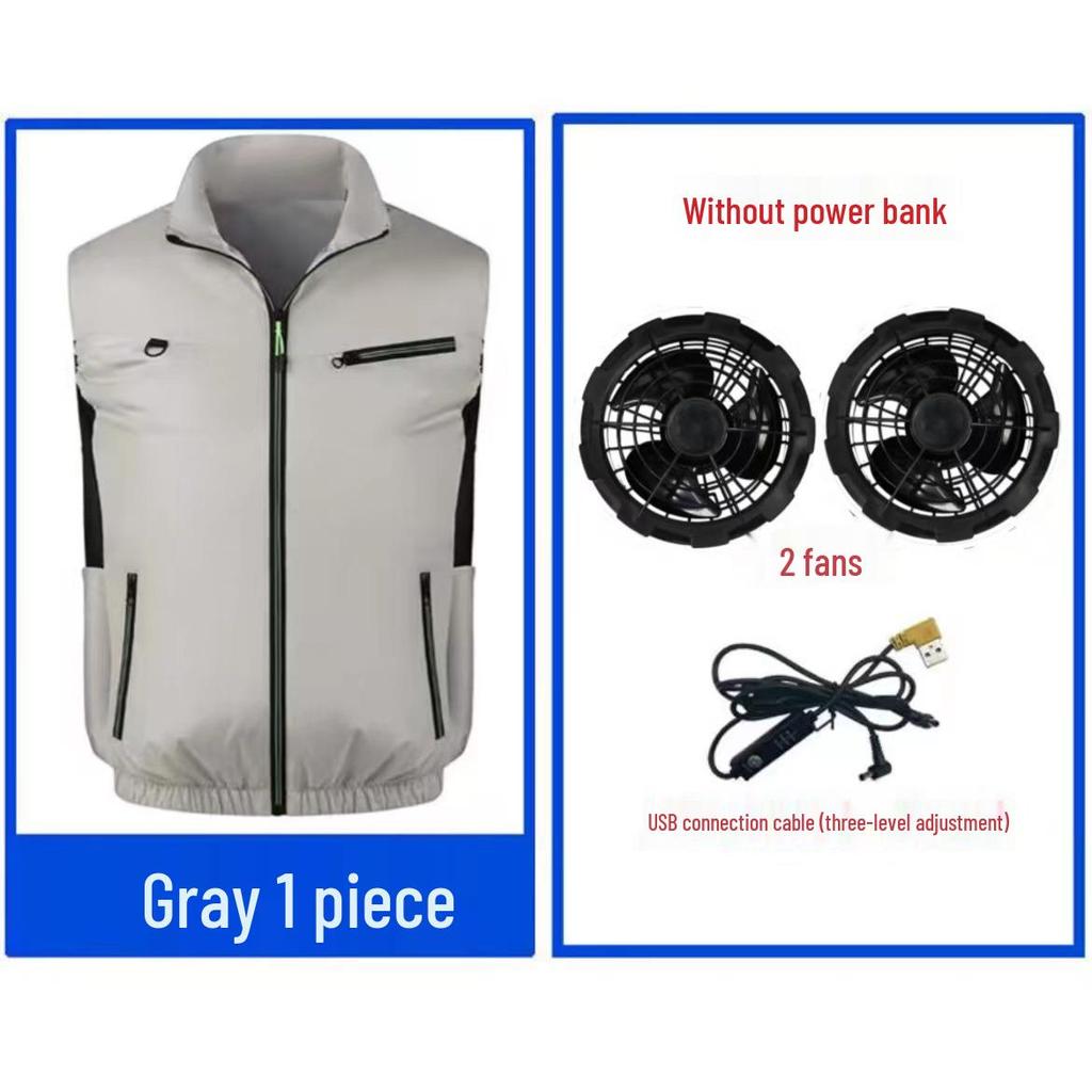 New Sleeveless Air-Conditioned Cooling Clothes with Fan for Summer Outdoor Heatstroke Prevention