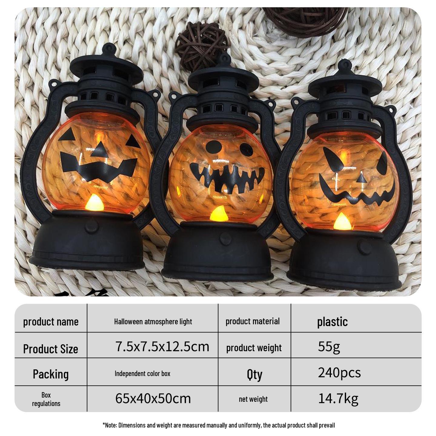 Children s Halloween Pumpkin Lantern - Handheld Night Light for Haunted House and Escape Room Decor