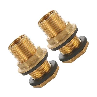 Pack Of 1/2 Brass Tank Adapters With Sealing Gaskets G3/8Inch To G1/2Inch For Water Container Barrels And Fittings