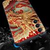 Custodia per Telefono Chinoiserie Fiore Drago Loong per Samsung Galaxy S26 S25 S24 S23 S22 S20 S21 FE Ultra S25 Edge Plus Cover Morbida in TPU