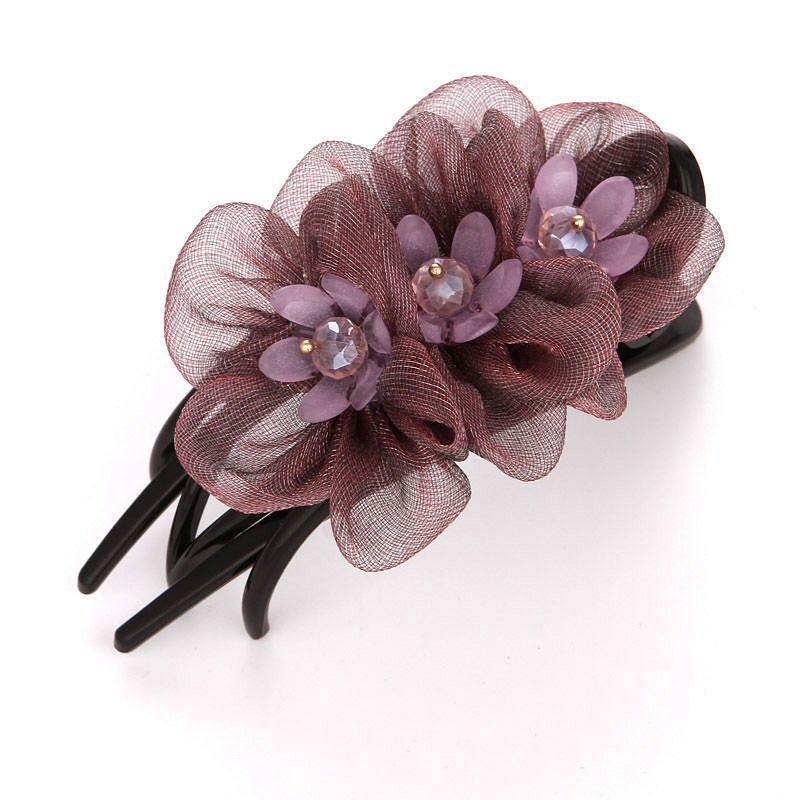 Korean Silk Flower Duckbill Hair Clip for Styling