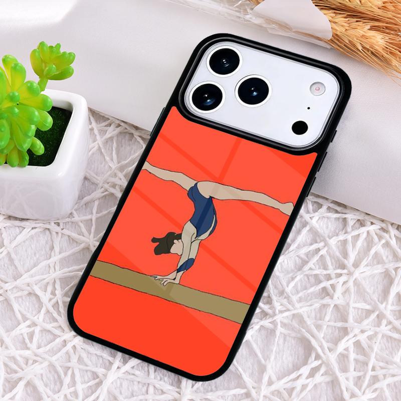 Gymnastics Oil Painting Phone Case for iPhone 17 Air 16 15 11 12 14 13 Pro Max Shockproof Cover