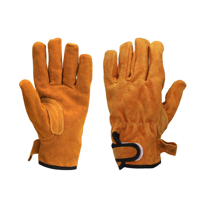 He Jiang Shi YCD19 Outdoor BBQ & Welding Heat Resistant Leather Gloves