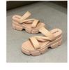 Women's Summer Platform High-Heeled Sandals: Stylish Slip-On Flip Flops with Thick Soles and Versatile Elevation.