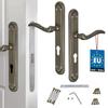 Door Handle Long Plate for Cylinder Insert Patina 72 MM