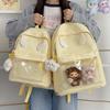 Schoolbag New Versatile Japanese Polka Dot Y1k Backpack Women's High-value Transparent Bar Pain Bag Baby Bag Female Student Schoolbag