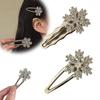 Christmas Rhinestones BB Clip Metal Side Hairpin Fashion Snowflake Hair Clip  Hair Accessories