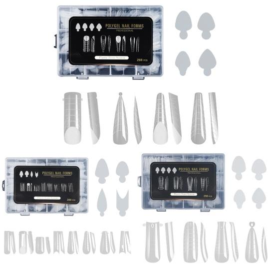 288Pcs/Box Nail Tips Set Easy To Remove Extension User-friendly Perfect Fitting Fake Nails for DIY Manicure
