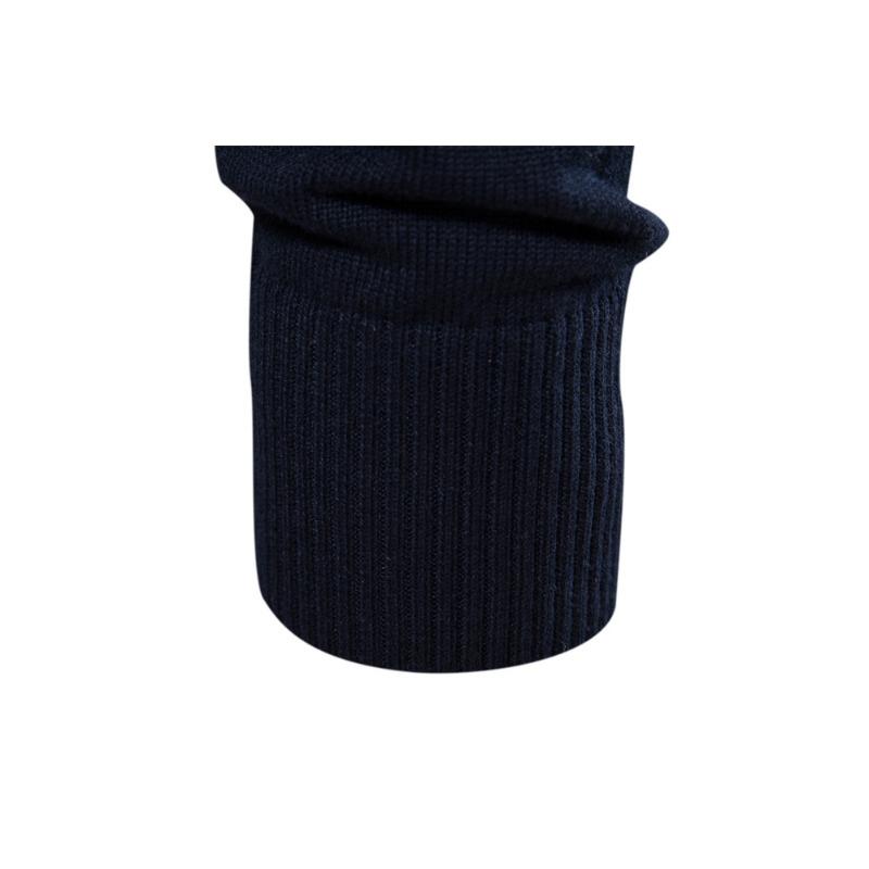 Men’s Zip-Up Stand Collar Pullover Knit Sweater