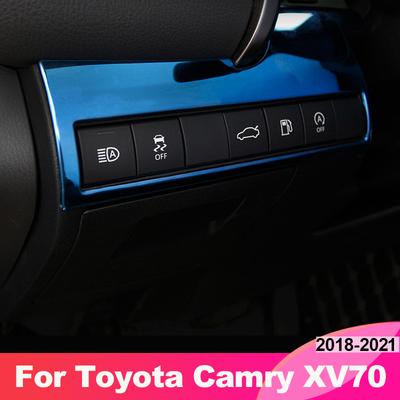 Car Headlight Switch Frame Trims Cover Modlings Fuel Esp for Toyota Camry XV70 2018    Accessories