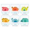 Kids Early Education Puzzle Toys -Wooden Dinosaur Color Shape Matching Training for Kids Over 3 Years Old, Hand-Eye Coordination