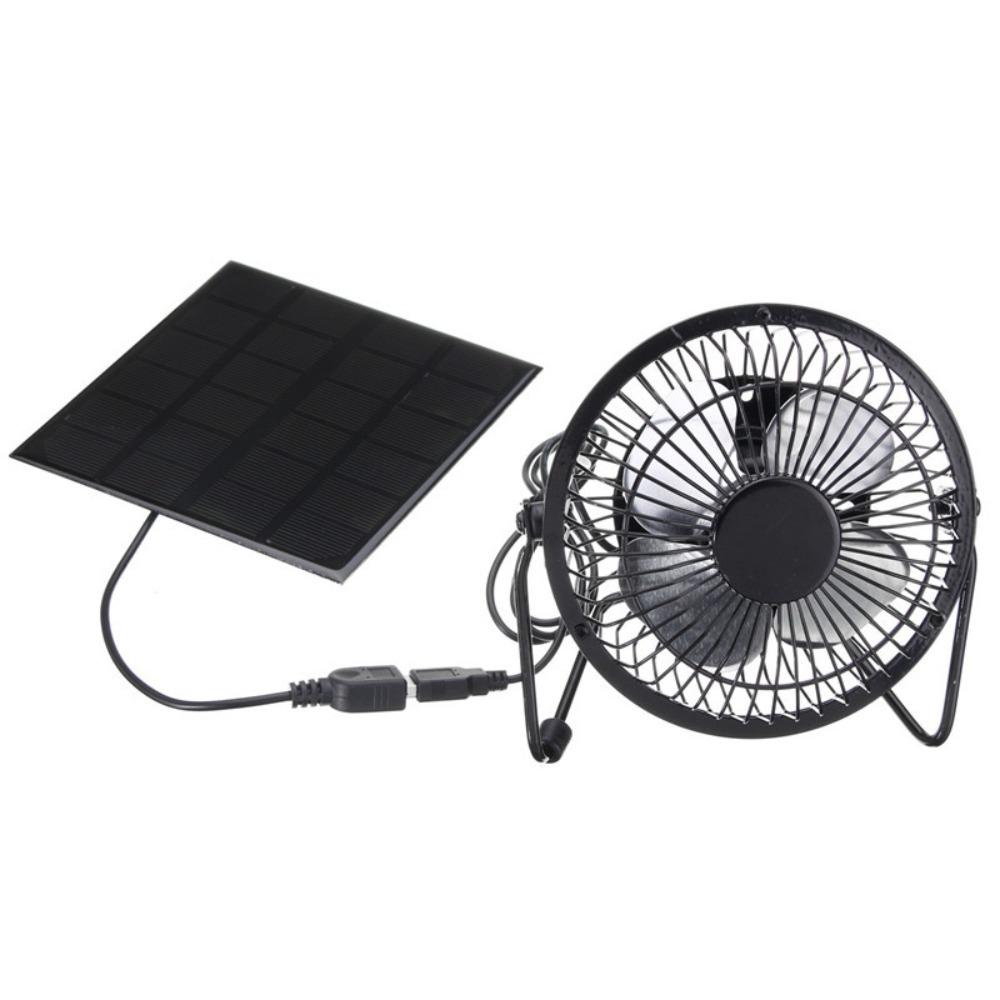 

Durable 5W Solar Powered Fan USB Output Portable Mini Solar Panel Exhaust Fan Outdoor Activities чорний
